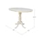 International Concepts Round 36 in Rd Top Pedestal Table, 12 in Leaf, 34.9 inH, Adjustable Height, Unfinished, 36 in W, Wood K-36RXT-6B - alternate 8